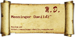 Messinger Daniló névjegykártya